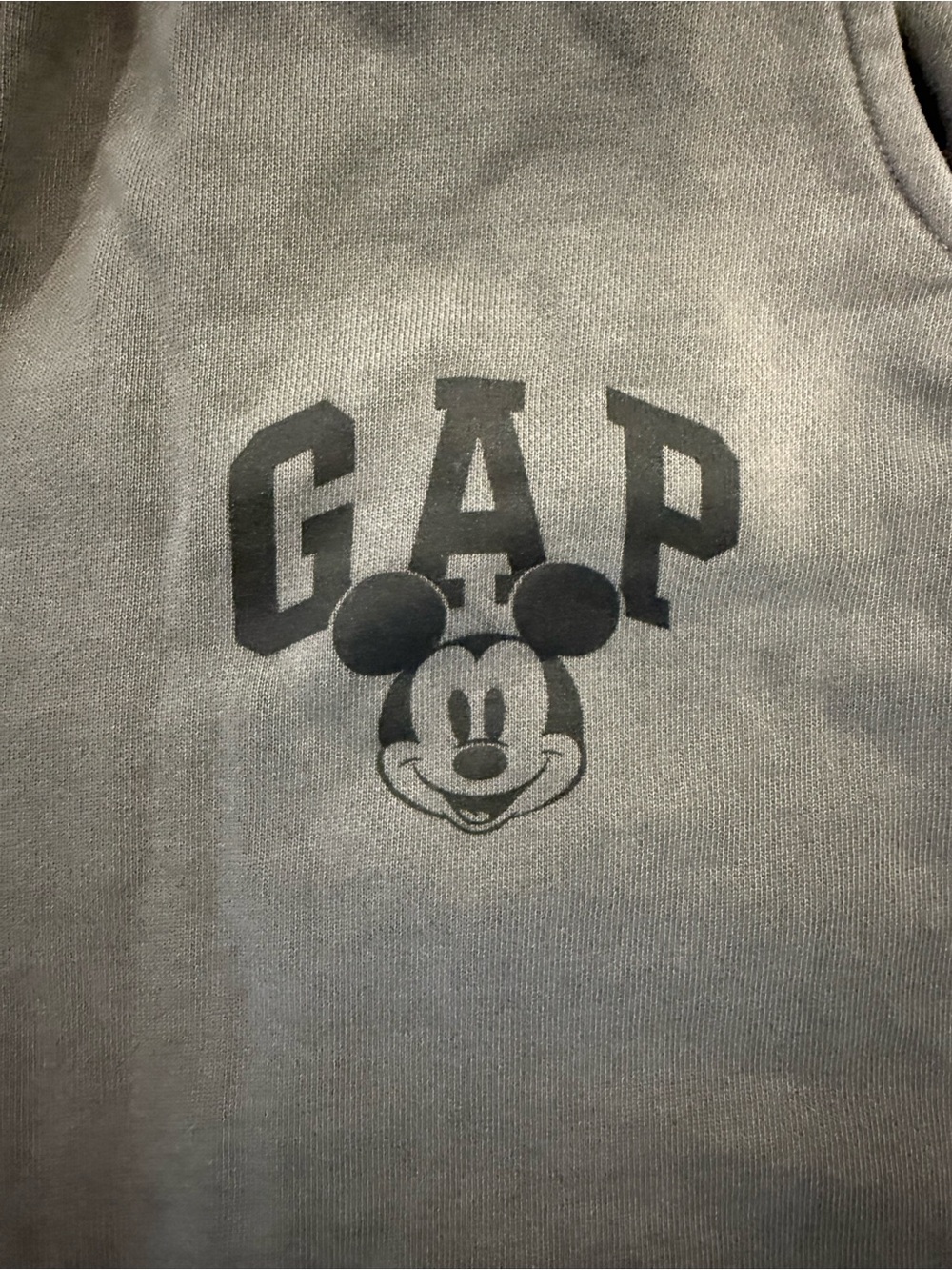GAP Gray Mickey Logo Sweatpants